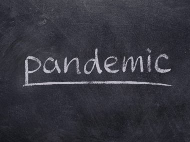 Pano arka planında pandemik konsept kelime