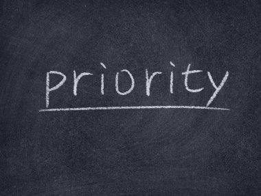 karatahta arkaplanındaki öncelikli kavram kelimesi