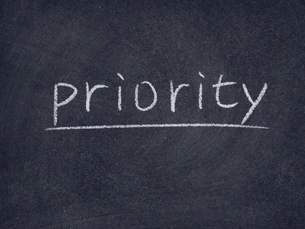 Priority Concept Word Blackboard Background — Stock Photo, Image