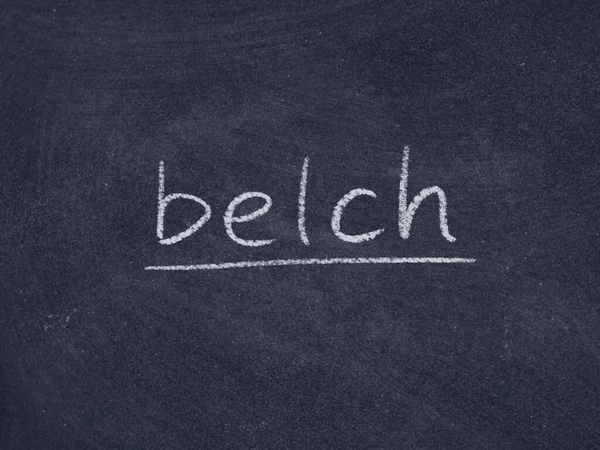 黑板背景上的Belch概念词 — 图库照片