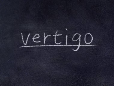 vertigo konsept kelime kara tahta arkaplan
