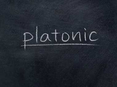 Tahta arka planda platonik konsept kelime