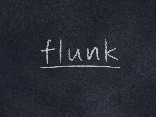 Flunk Concept Woord Schoolbord Achtergrond — Stockfoto