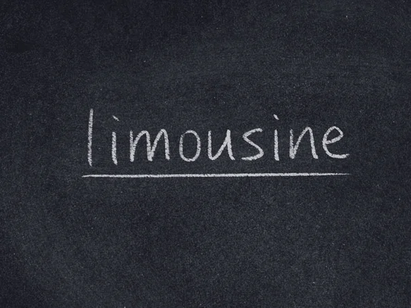 Limousine Konzept Wort Auf Tafel Hintergrund — Stockfoto