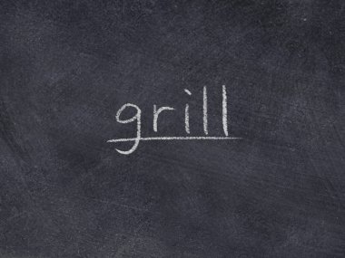 Tahta arka planda ızgara kavramı kelimesi