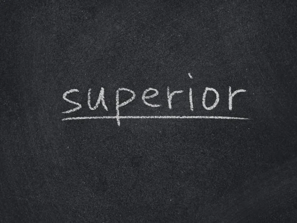 Superior Concept Word Blackboard Background — Stock Photo, Image