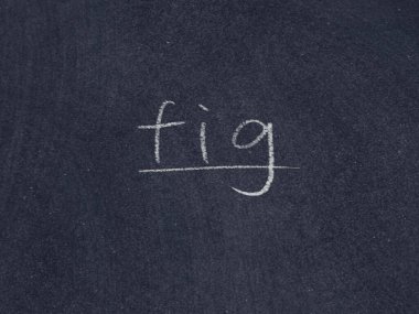 Tahta arka planda incir kavramı kelimesi