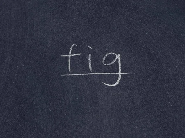 Fig Concept Word Blackboard Background — Fotografia de Stock