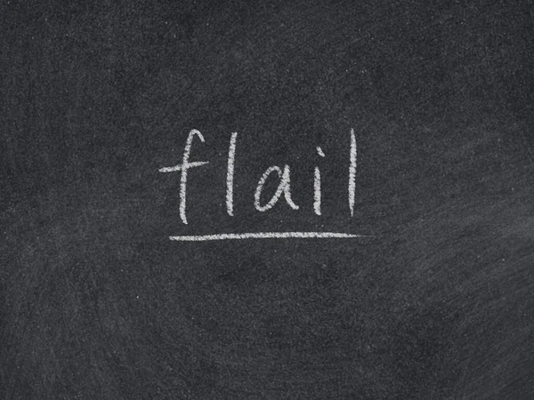 Flail Concept Cuvânt Fundal Tablă — Fotografie, imagine de stoc