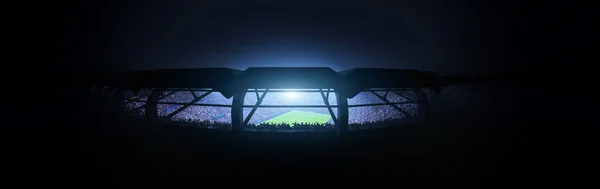 Stadion Dan Penggemar Sebuah Stadion Imajiner Dimodelkan Dan Diberikan — Stok Foto