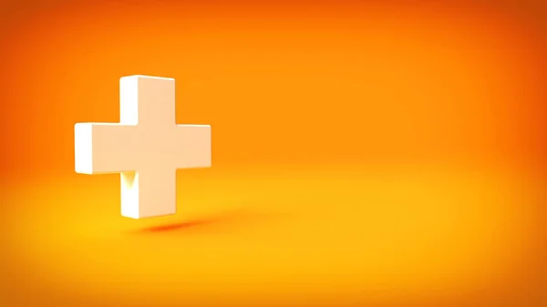 Symbol Orange Background Rendering — Stock Photo, Image