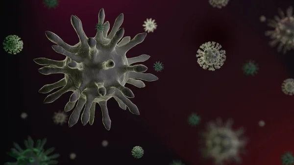 Рендеринг Коронавірус 2019 Ncov Coronaviruses Inffluenza Medical Health Pandemic Virus — стокове фото