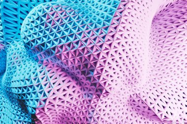 3D görüntüleme, soyut madde geometrik iki renk kalıbı arkaplanı