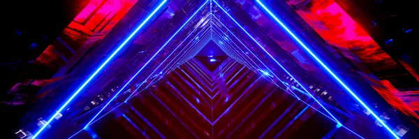 Render Abstract Futuristic Sci Holographic Neon Glowing Graphic Digital Technology — Fotografia de Stock