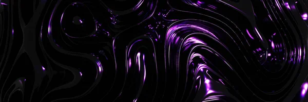Render Abstract Dark Wavy Lines Background Abstract Liquid Pattern Modern —  Fotos de Stock