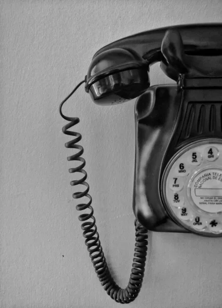 Telefono Vintage Sulla Parete — Foto Stock