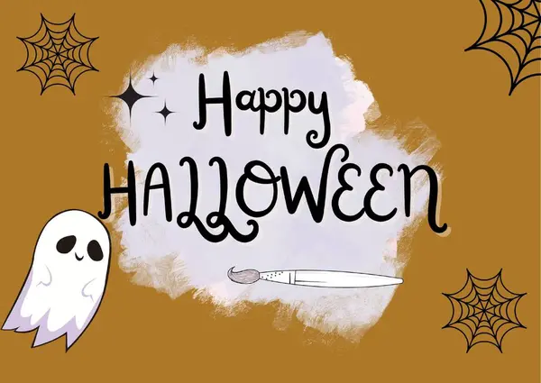 Cartão Saudação Para Halloween — Fotografia de Stock