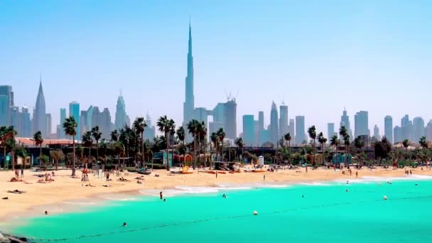 Windy Day Sunny Day Dubai Uae — стокове відео