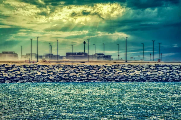 Daily Scene Windy Day Dubai Uae — Photo