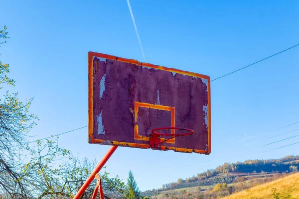 Basketballbau Auf Dem Land — Stockfoto