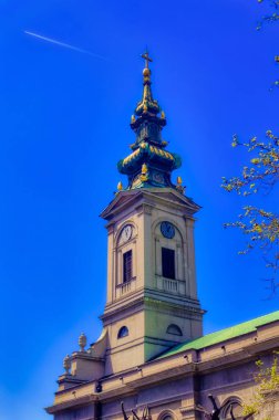 Belgrad, Sırbistan, 29 Nisan 2021: Sırbistan 'ın Belgrad katedrali.