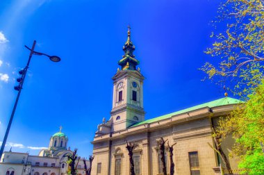 Belgrad, Sırbistan, 29 Nisan 2021: Sırbistan 'ın Belgrad katedrali.