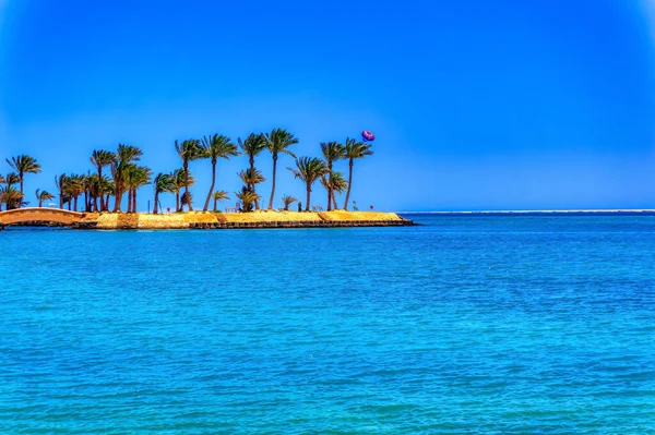 Palm island in Hurghada, Egypt.