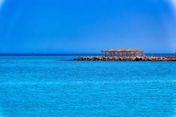 Blick Über Meer Und Land Hurghada Ägypten — Stockfoto