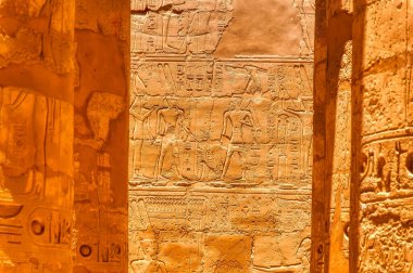 Mısır 'ın Luxor yakınlarındaki Amun Karnak tapınağından ayrıntılar.