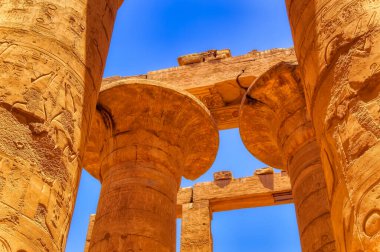 Mısır 'ın Luxor yakınlarındaki Amun Karnak tapınağından ayrıntılar.