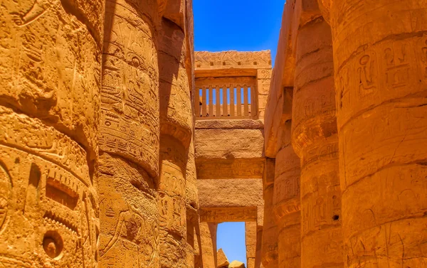 Detail Aus Dem Karnak Tempel Des Amun Bei Luxor Ägypten — Stockfoto