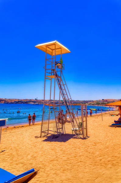 Sharm Sheikh Egyiptom Július 2021 Napi Jelenet Strandról Nyáron Sharm — Stock Fotó