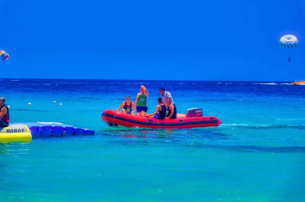 Sharm Sheikh Egito Julho 2021 Turistas Durante Atividades Diárias Praia — Fotografia de Stock