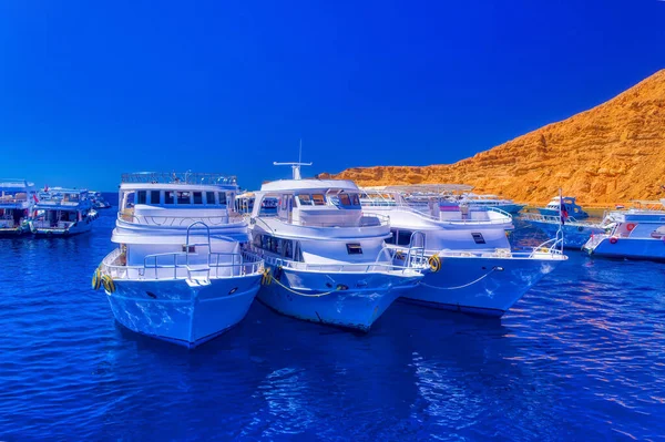 Sharm Sheikh Egypt July 2021 Boat Diving Tourist Excursion Daily — Stock Photo, Image