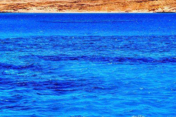 Localização Dos Recifes Coral Perto Ilha Tiran Mar Vermelho Egito — Fotografia de Stock