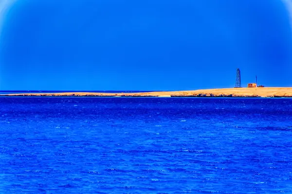 Μοναχικό Νησί Στην Ερυθρά Θάλασσα Κοντά Sharm Sheikh Αίγυπτος — Φωτογραφία Αρχείου