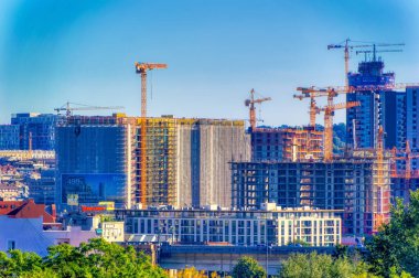 Belgrad, Sırbistan, 11 Eylül 2021: Belgrad Su Fonu Belgrad, Sırbistan 'da yapım aşamasında.