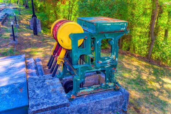 Old Railway Switch Narrow Gauge Railway — Zdjęcie stockowe