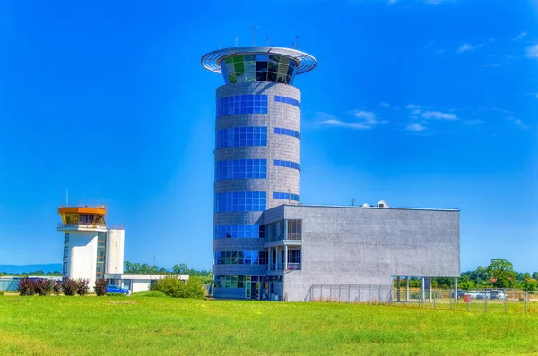 Banja Luka Bosna Hercegovina Července 2022 Stará Nová Řídící Věž — Stock fotografie