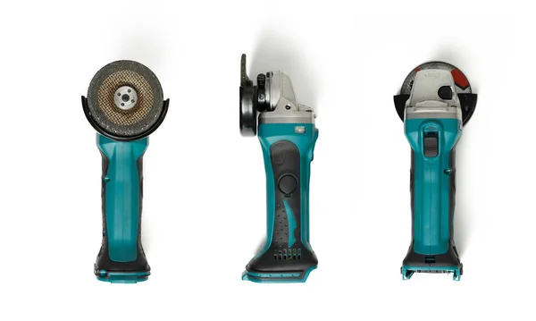 All Cordless Grinder Battery Isolated White Background — Stok fotoğraf