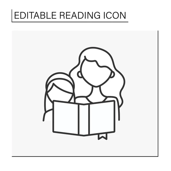 Icono línea de lectura — Vector de stock