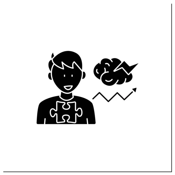 Neuroontwikkelingsstoornis hiëroglief pictogram — Stockvector