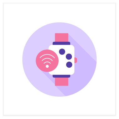 Akıllı izle düz simgesi