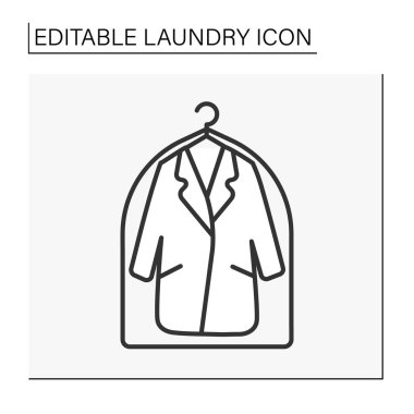  Giysi çantası çizgisi simgesi