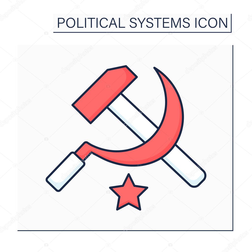 Communism color icon