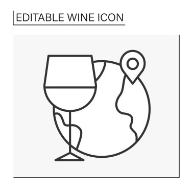  Enotourism çizgi simgesi