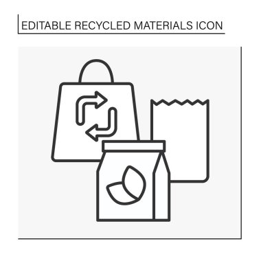 Kağıt geri dönüşüm çizgisi simgesi