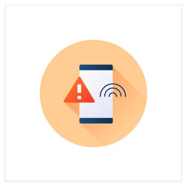 İnternet bilgilendirme düz simgesi