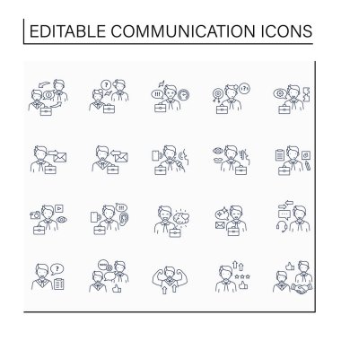 Etkin iletişim çizgisi simgeleri ayarlandı