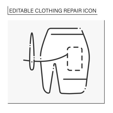 Mini etek çizgisi simgesi